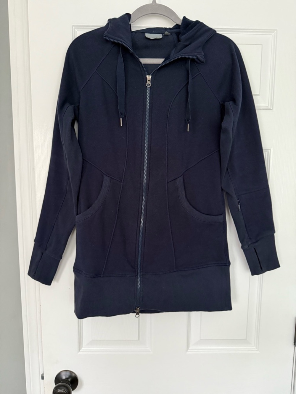 Athleta Hoodie Blue Full Zip Hooded Jacket Cya Strength women’s- Size M
